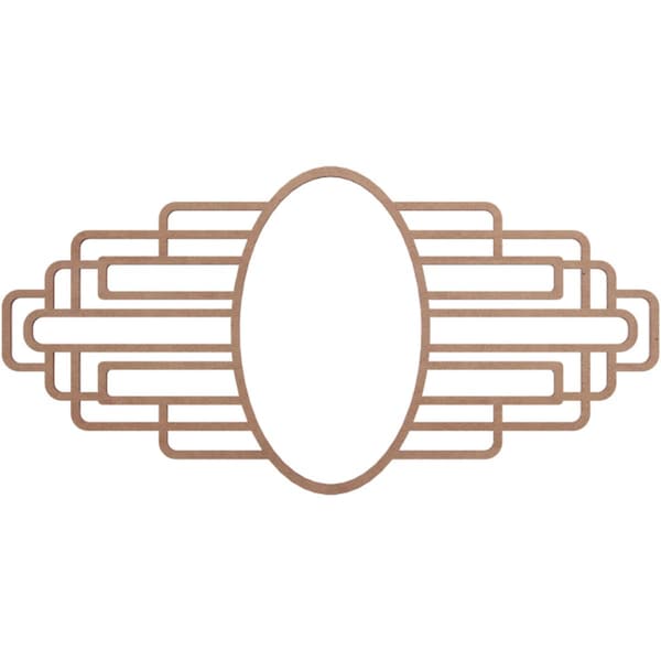 Ekena Millwork Elizabeth Wood Fretwork Pierced Ceiling Medallion, 18"W x 9"H x 5"IW x 8 1/2"IH x 3/8"T CMWP18X09X0375EBMF - main